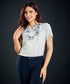 Floral Embroidered Notched Collar Top